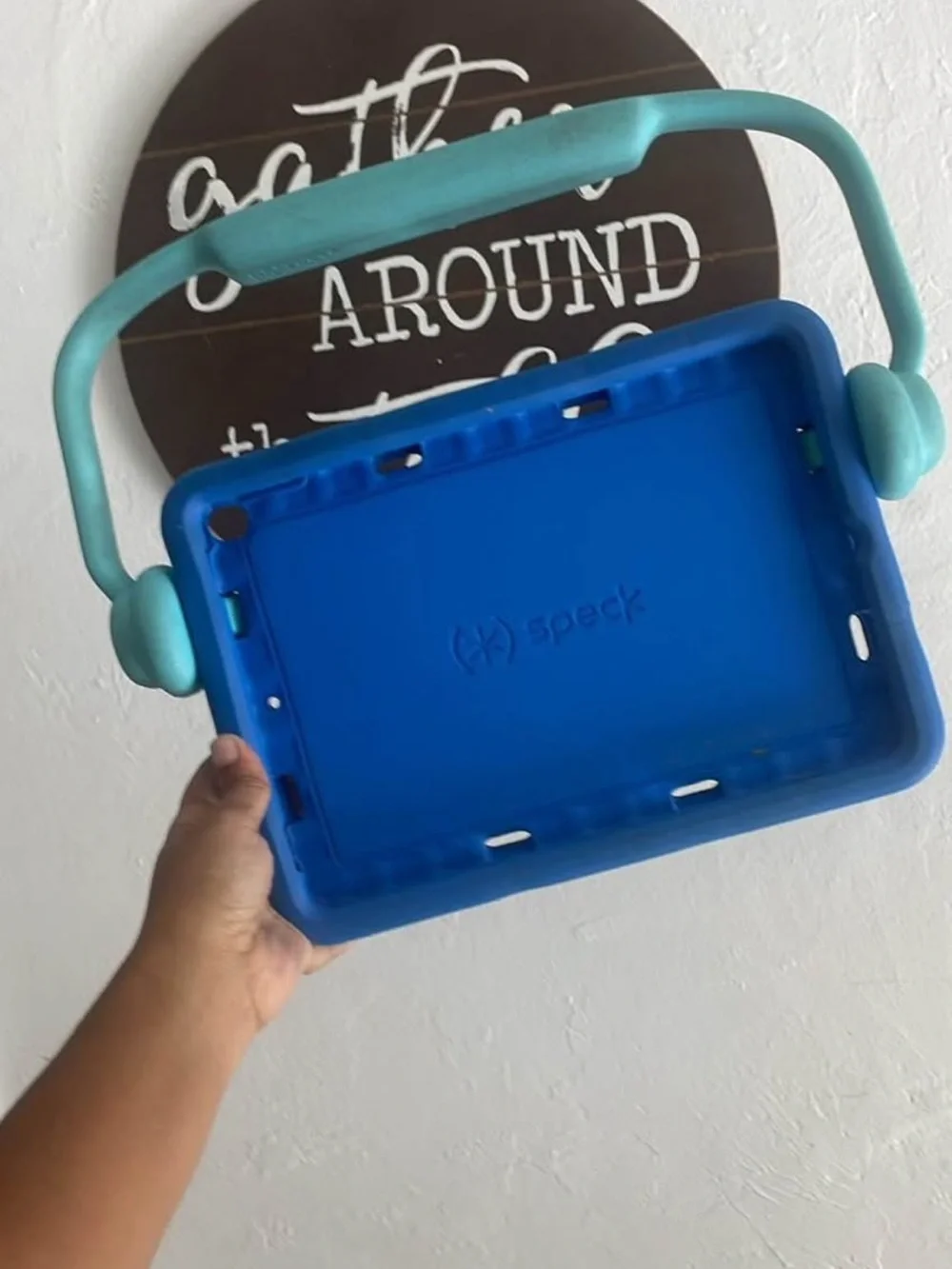 speck Kids Tablet Case in Bright Blue with Teal Handle